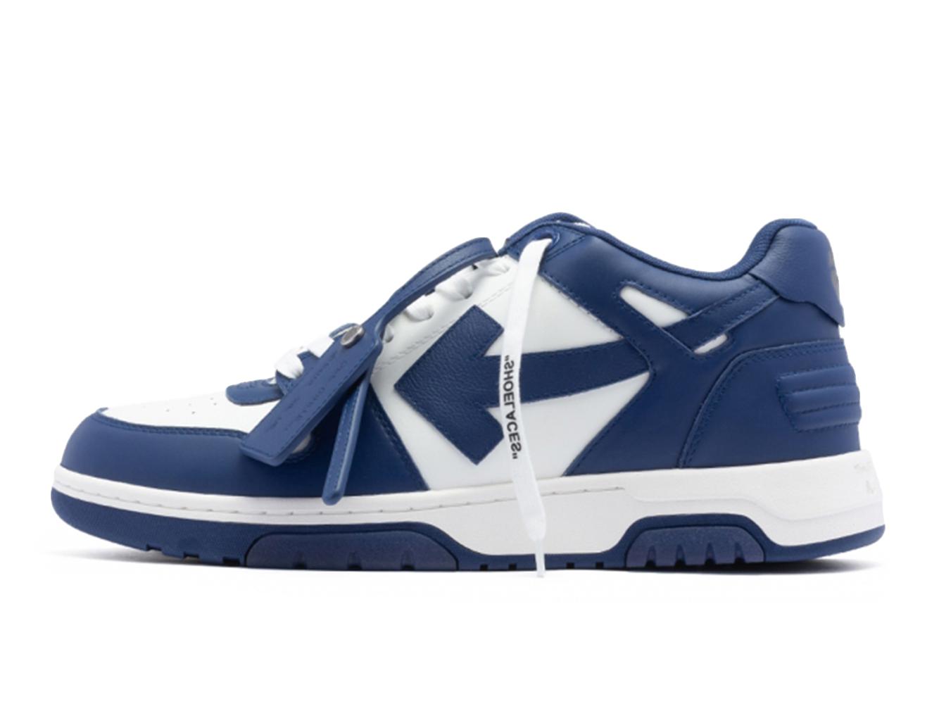 OFFWHITE Out Of Office "OOO" Low Tops Dark Blue White
